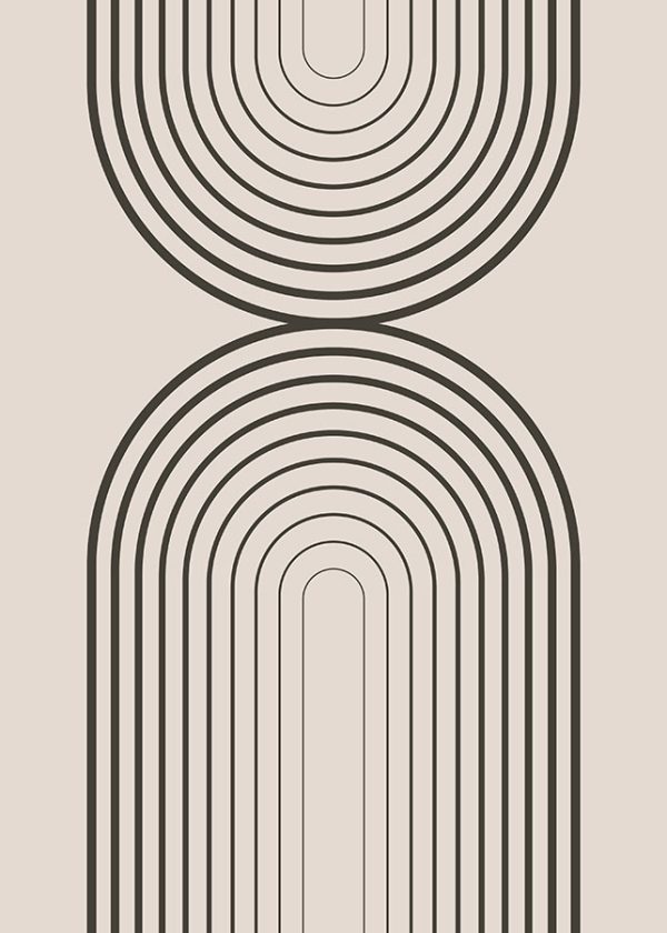Geometrija - 70 x 100 cm, smeđe-bež