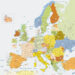 Karta Europe s poštanskim kodovima